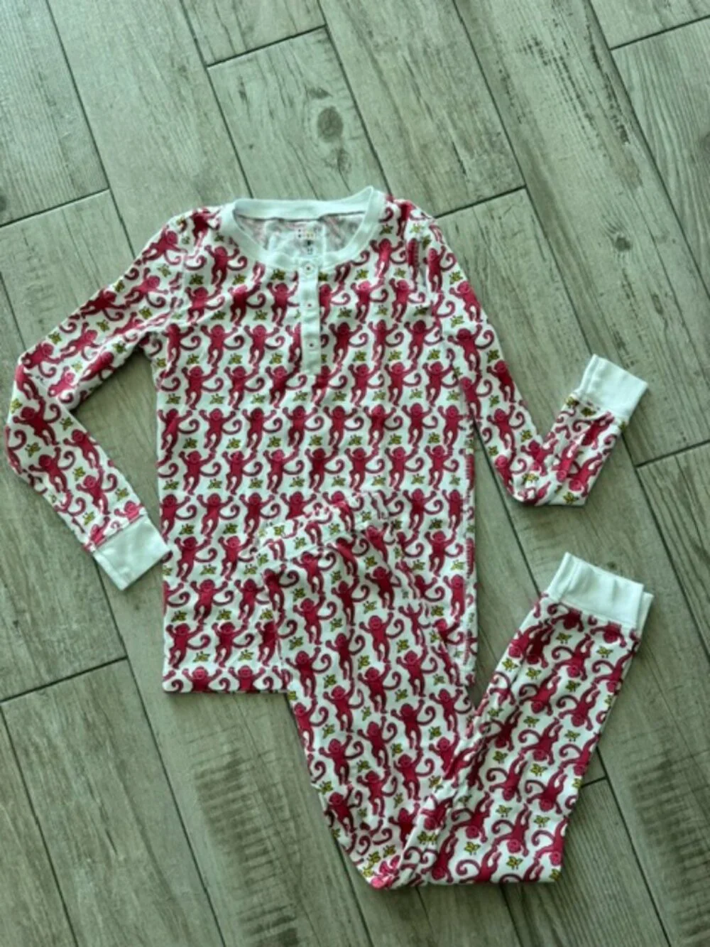 NWOT Roller Rabbit Kids Pink Monkey Pajamas